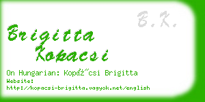 brigitta kopacsi business card